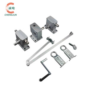 Hand cranked arm window opener